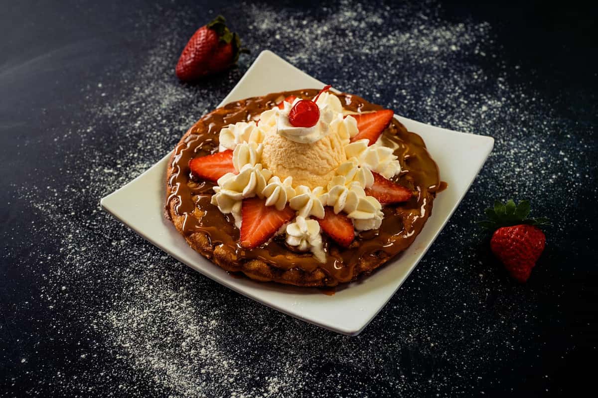 waffle & ice cream