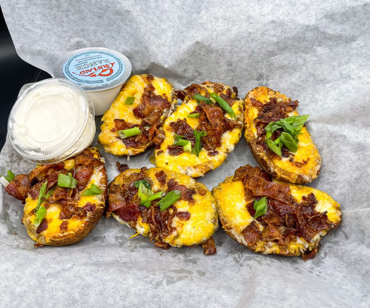 Potato Skins Loaded Baked Potato Rounds Baked Potato Rounds Recipe