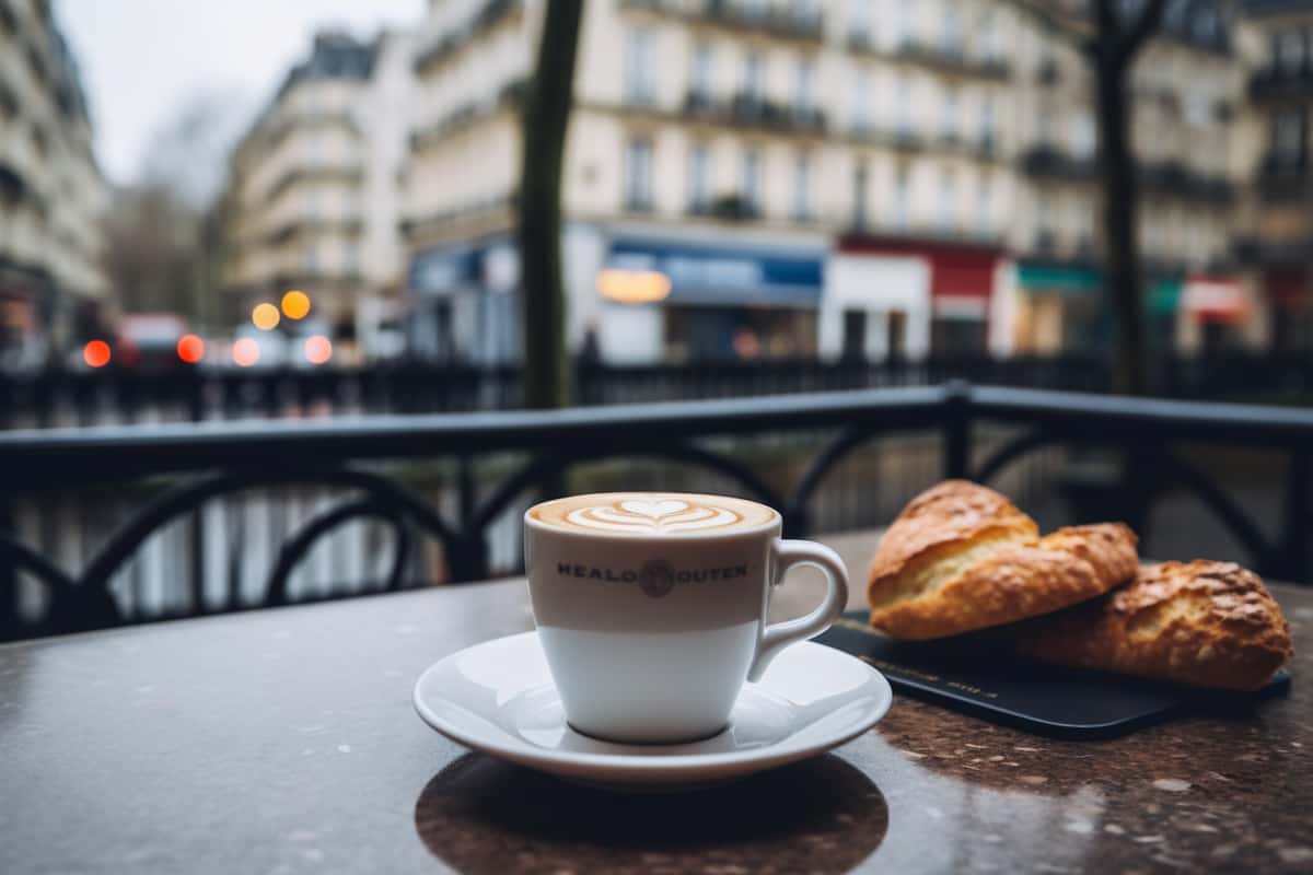 Coffee and croissant