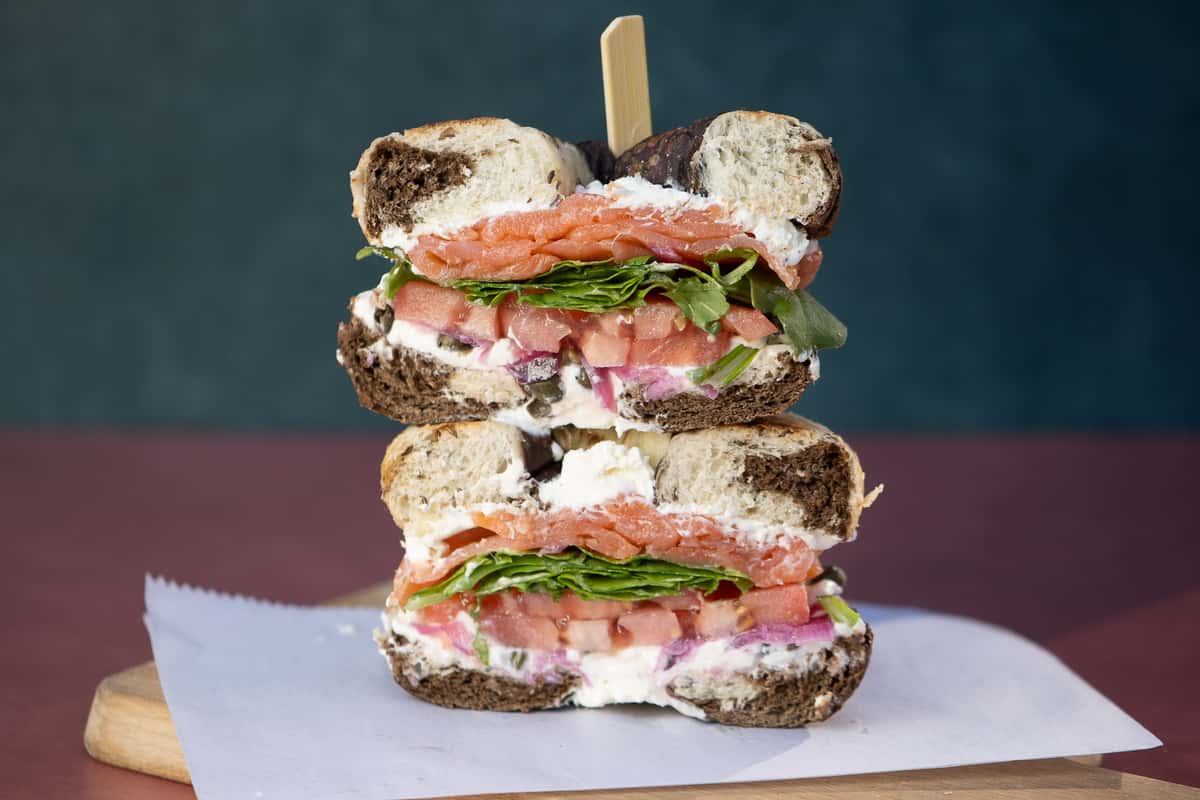 salmon bagel