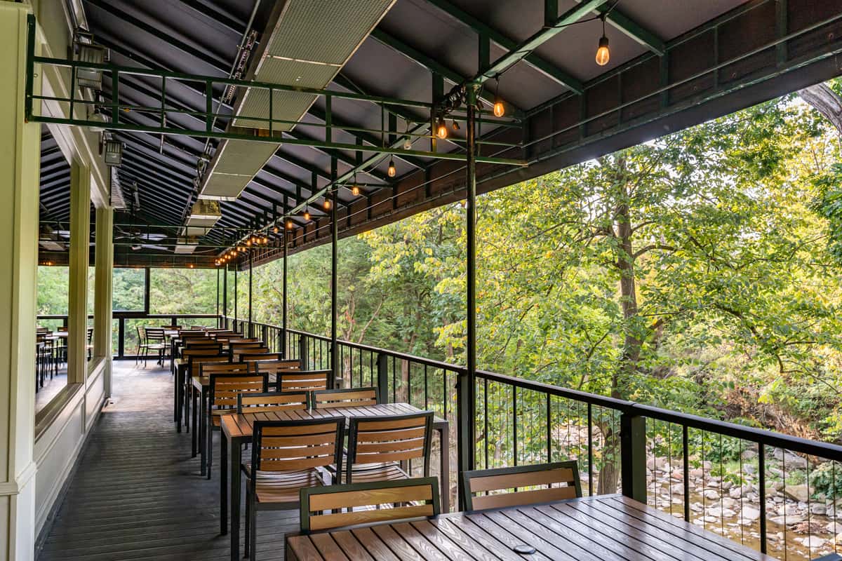 outdoor patio with a view