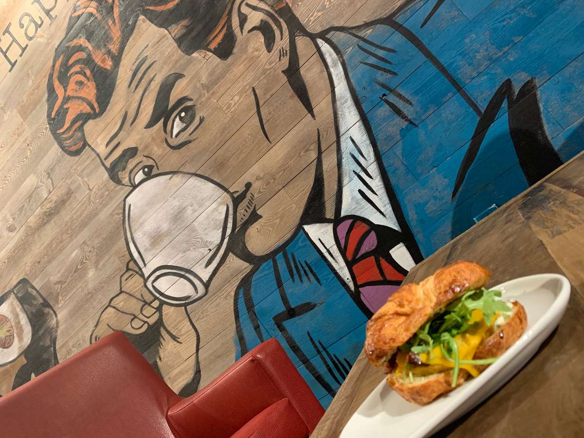 Interior of Press and Grind Cafe