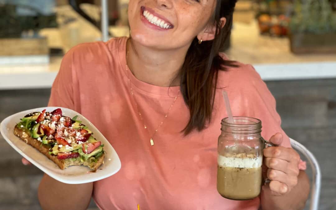 Girl with food on her hands