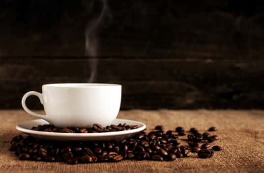 Coffee with coffee beans