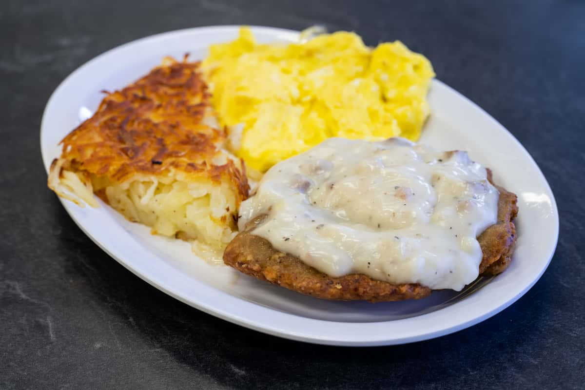 Country Fried Steak Mel s Breakfast Menu Mel s Diner Breakfast 