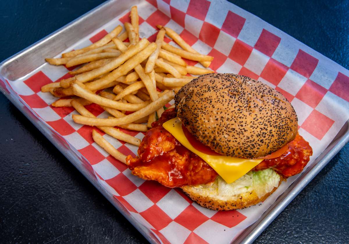 burger and fries