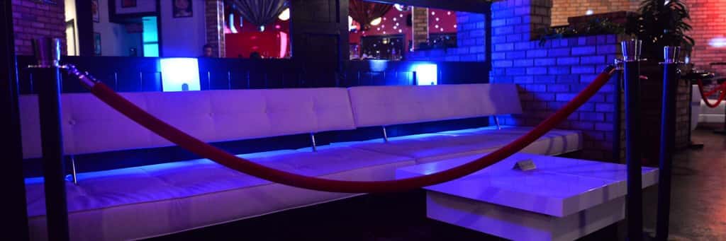 roped off bottle service area