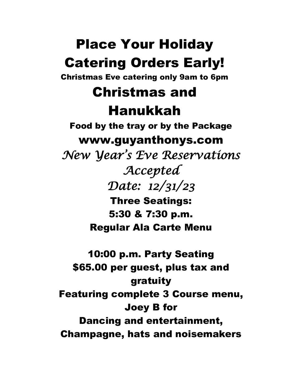 holiday catering 