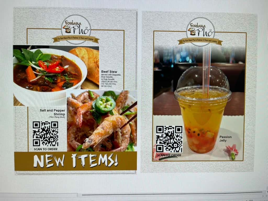 New Menu Items