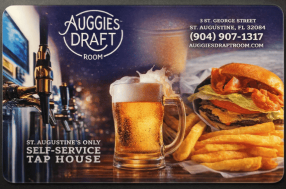 Auggies Draft Room Gift Card (Hard Plastic)