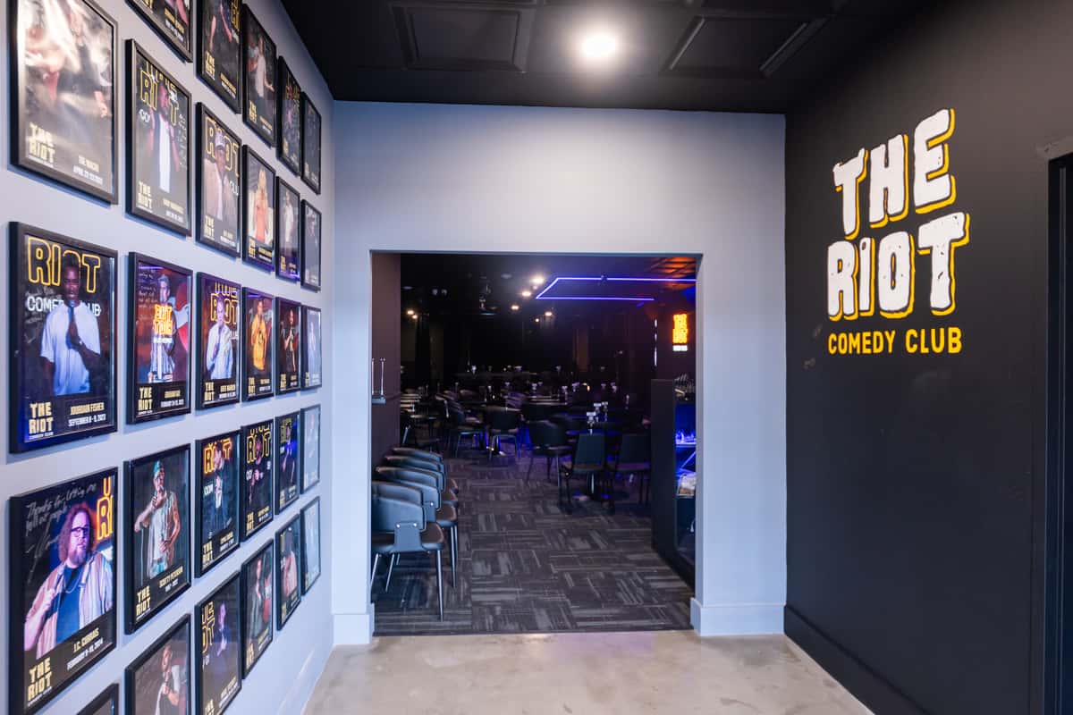 Interior walkway of The Riot