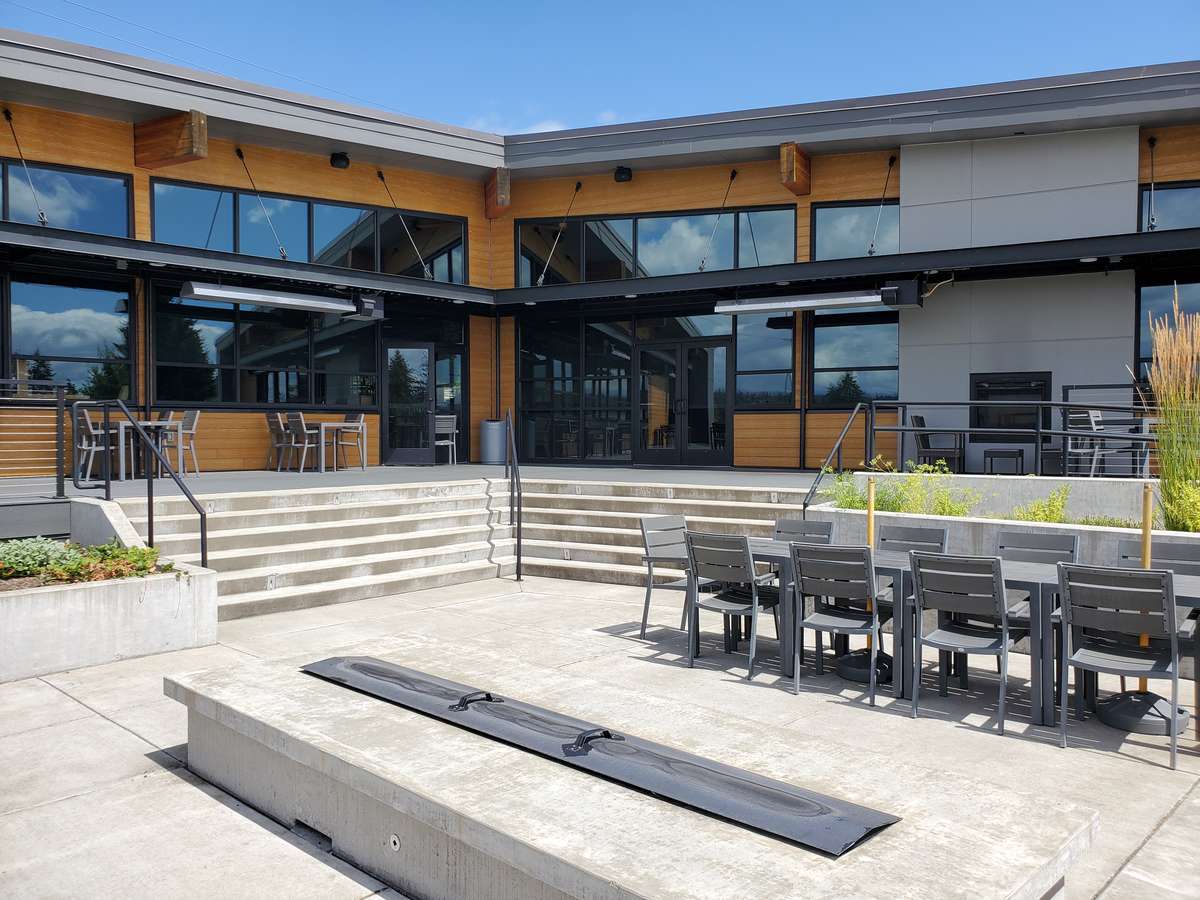 Patio + deck outside