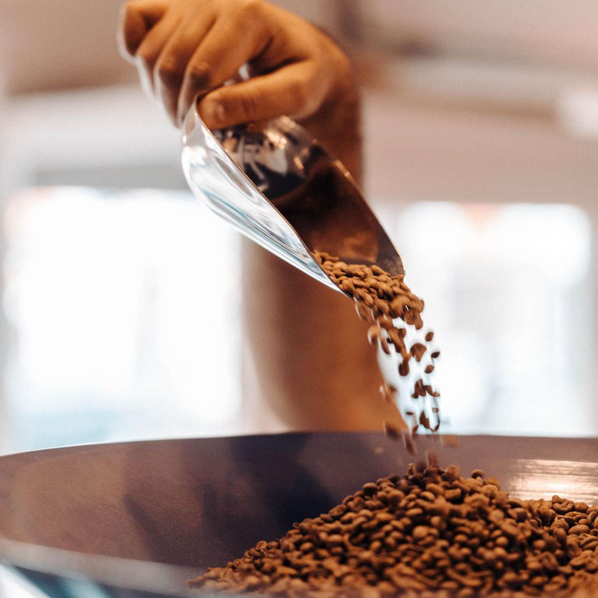 Coffee Beans being poured