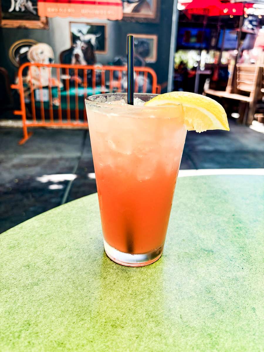 Prickly pear lemonade cocktail made with Arcadia Meyer Lemon vodka, prickly pear and soda water