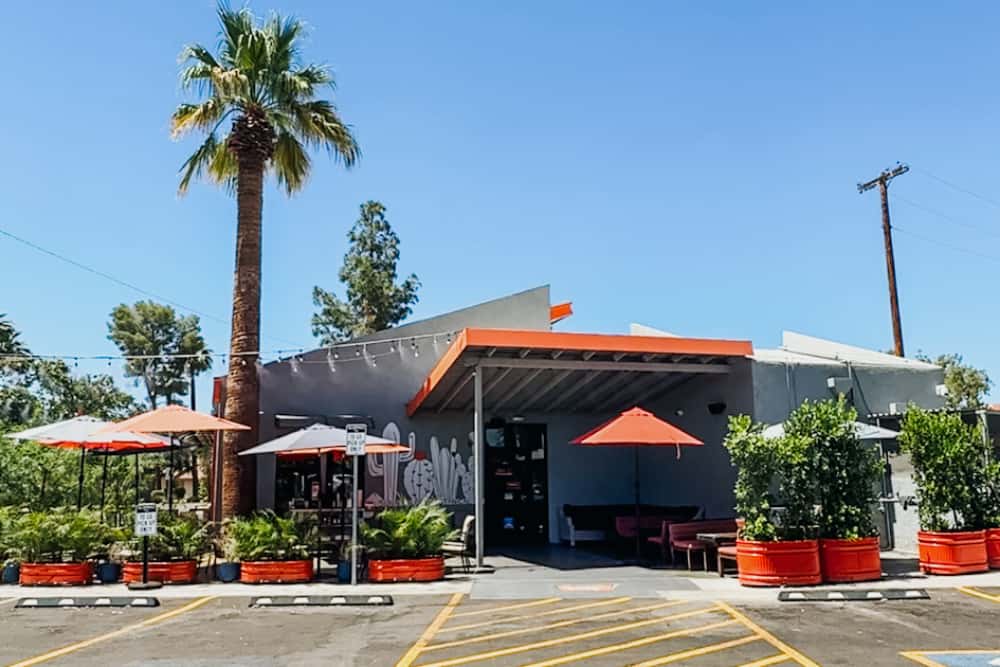 Little O's cafe patio at OHSO Brewery + Distillery in Sunnyslope