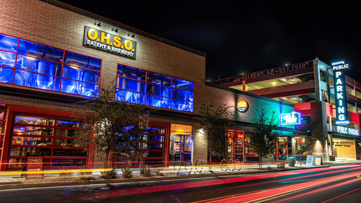 street view of Gilbert location at night