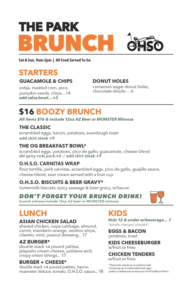 Brunch Menu
