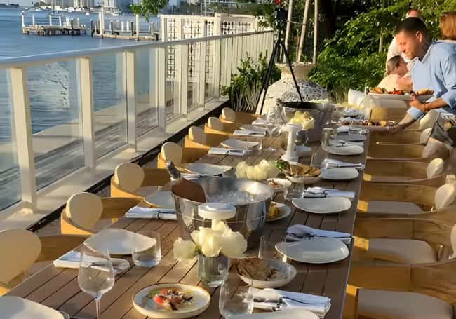Waterfront Events Miami Beach - Pamplemousse On The Bay - Outdoor Event Space Miami Beach.