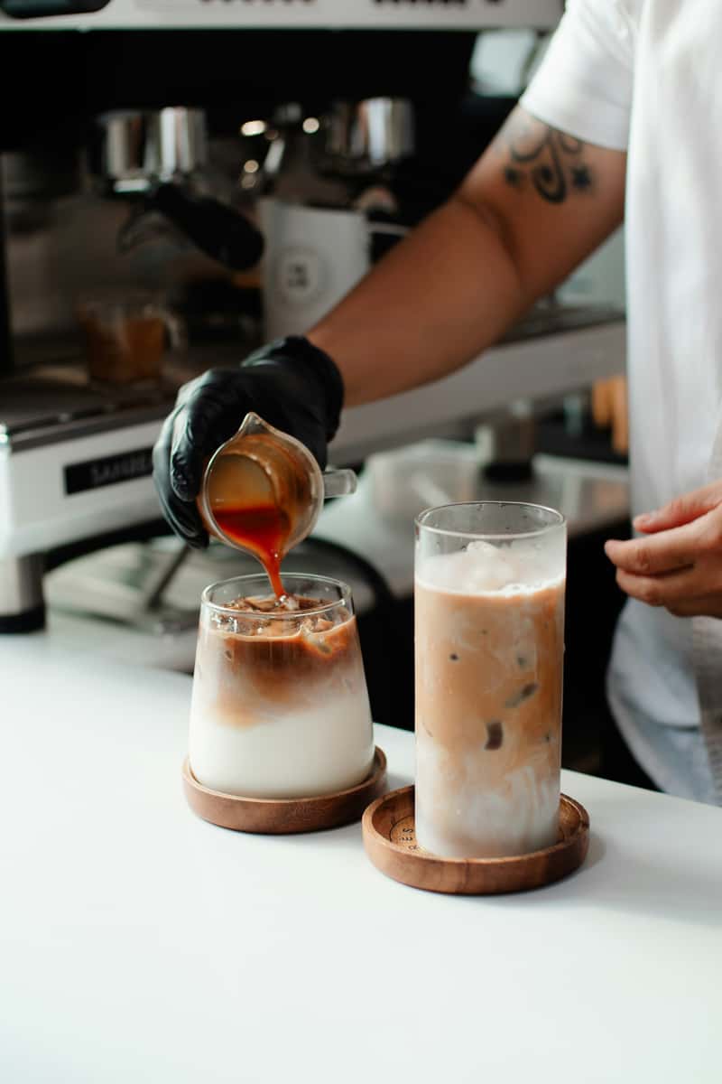 making iced coffee