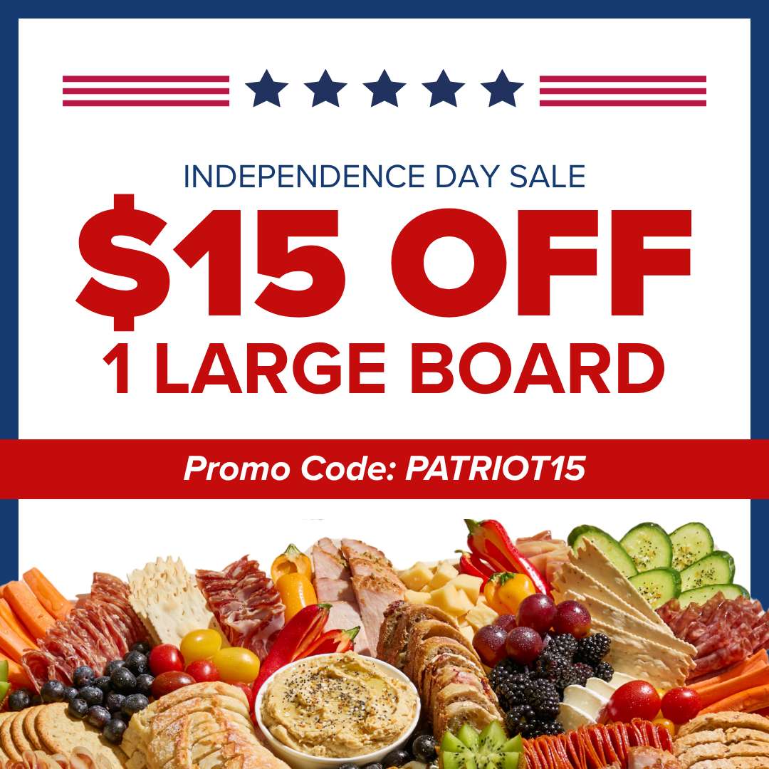 Graze Craze $15 Off one large board independence day sale 2025
