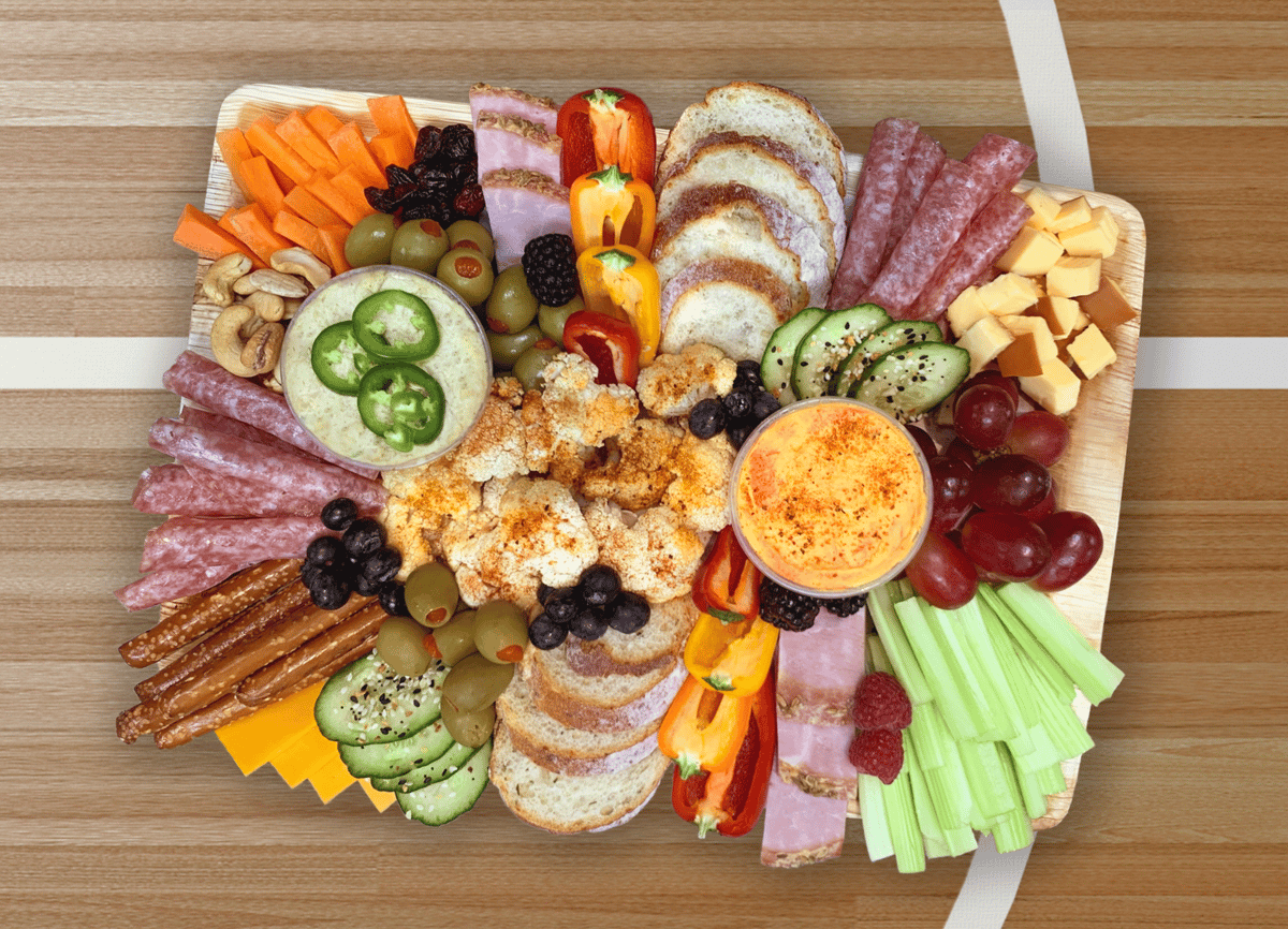 Courtside Grazer Limited Time Offer Charcuterie Board for Game Day Snacks and Sports Game Spreads