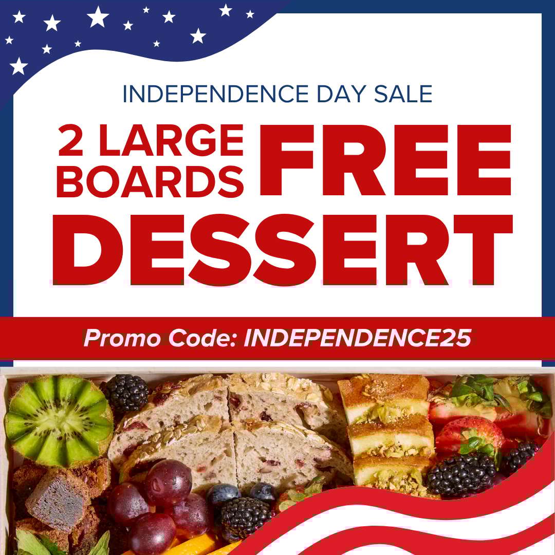 Graze Craze free dessert box with your purchase of 2 large board independence day sale 2025
