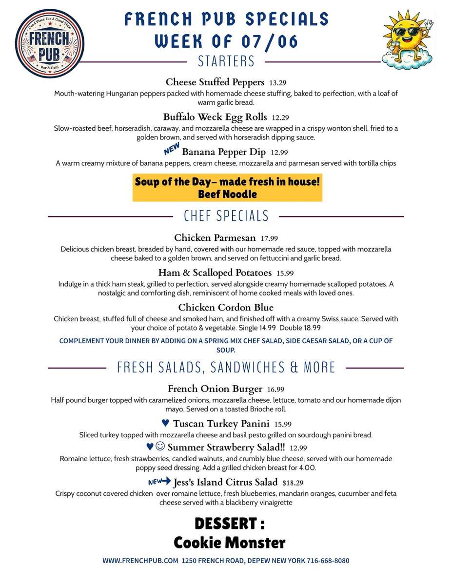 Tuesday specials