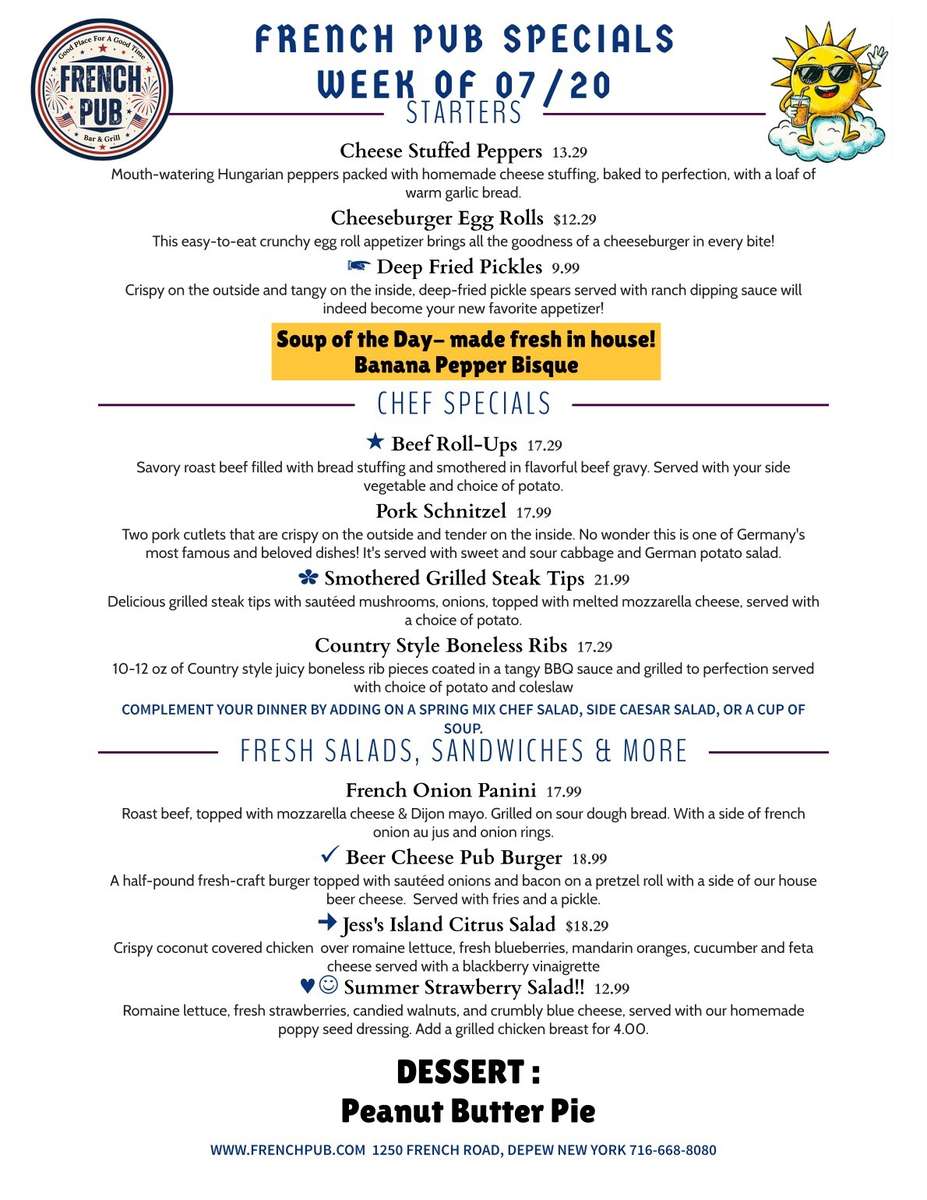 Monday specials