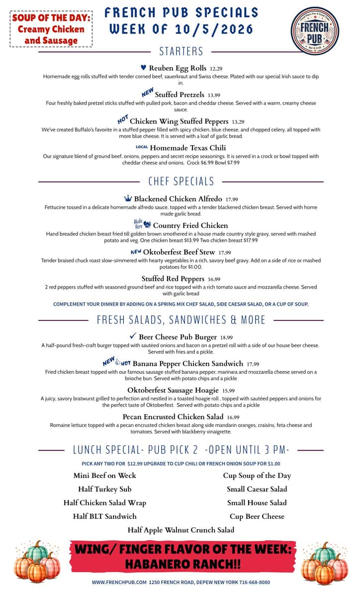 Wednesday Specials