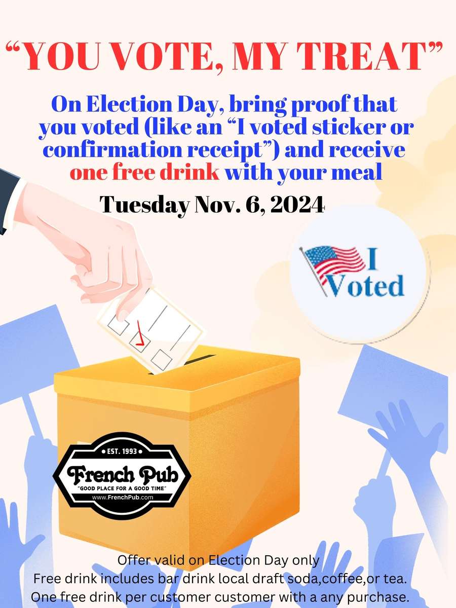Your Vote, Your Voice- and a Free Drink on Us!