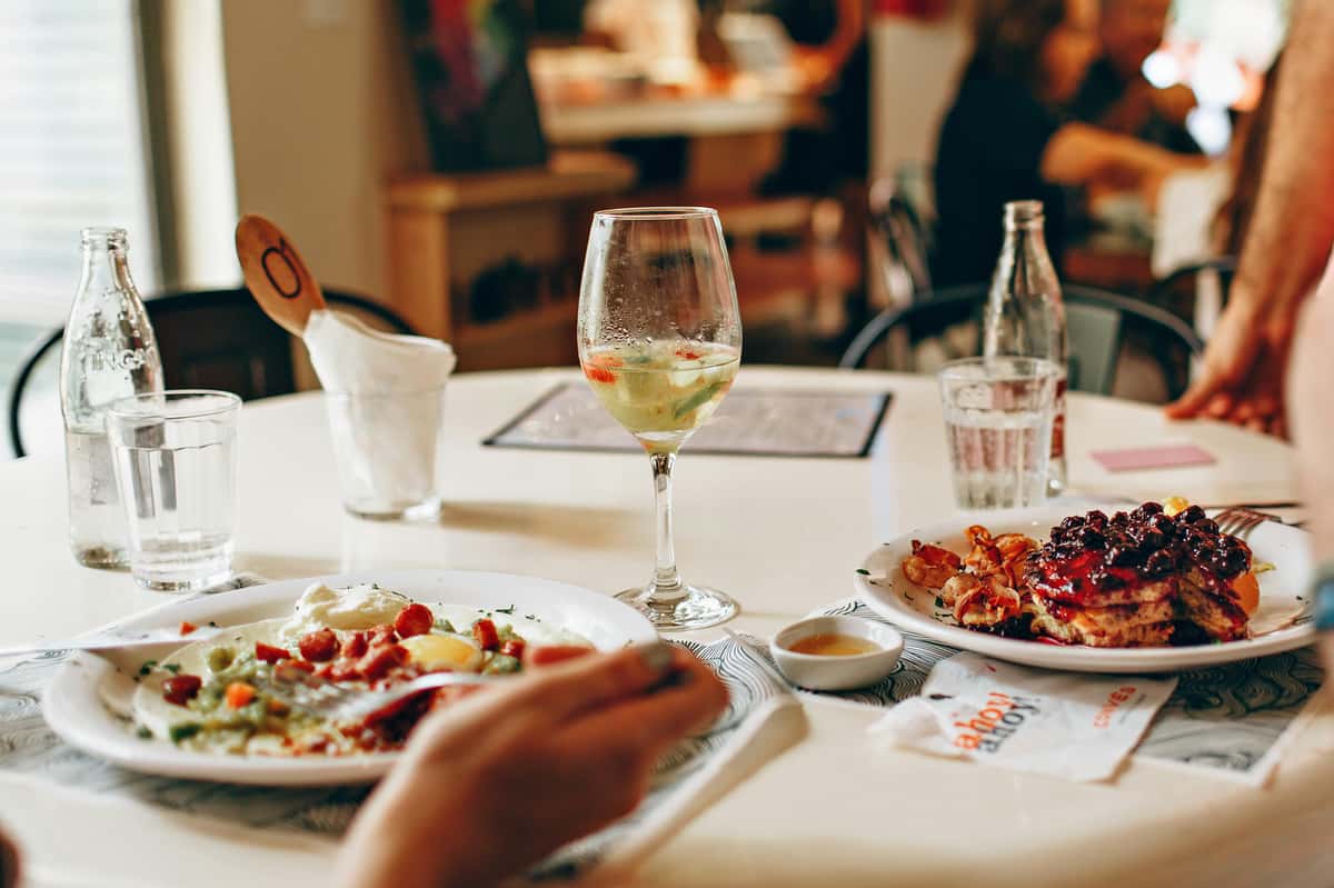 wine and italian food