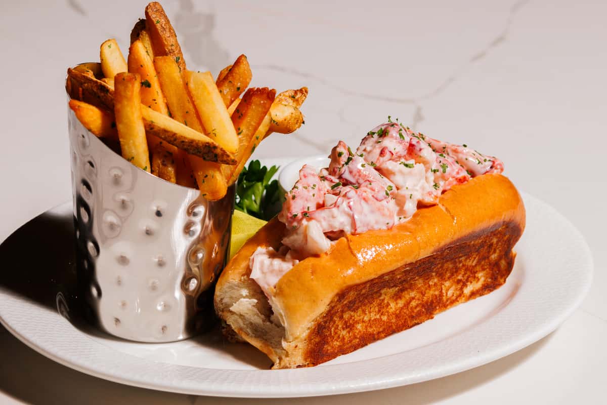 Lobster Roll and fries
