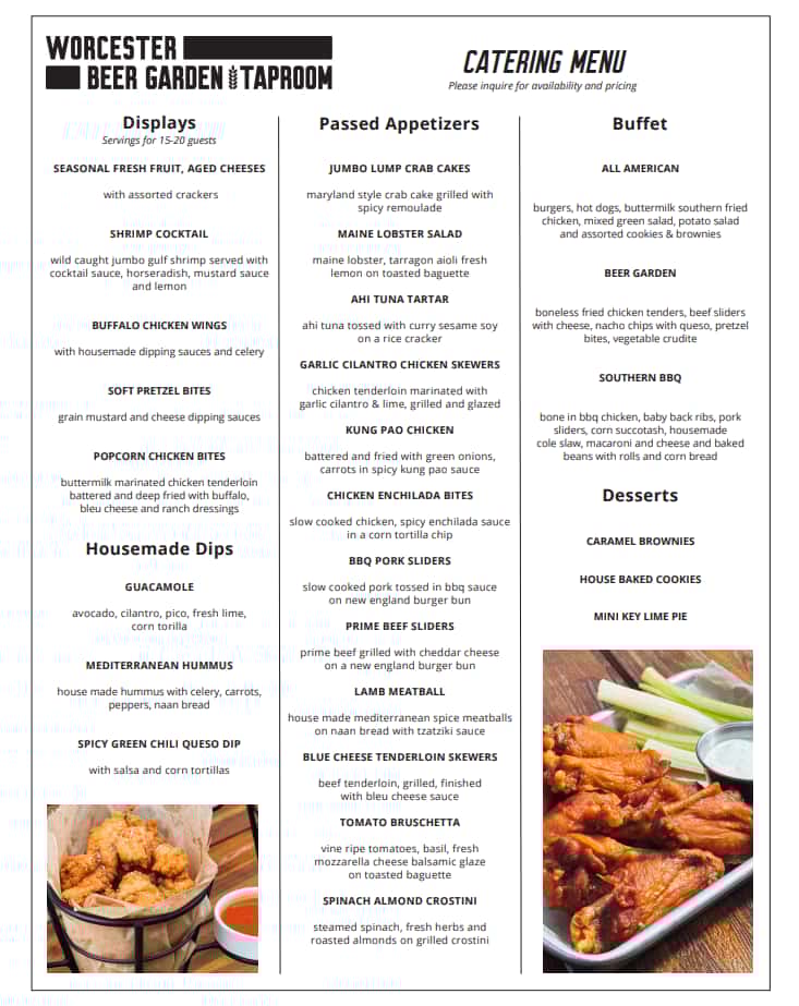 Catering Menu