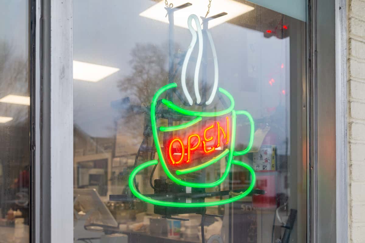 open sign