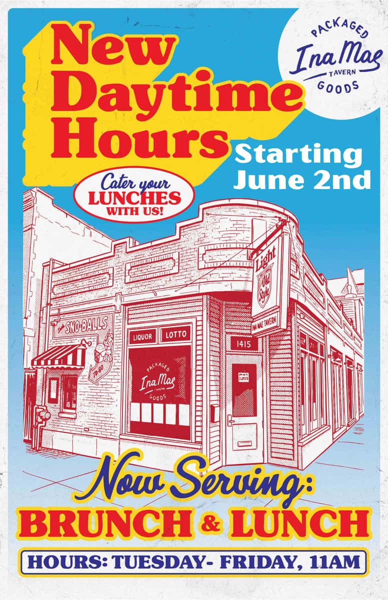 Now Open for Daytime Hours Starting June 2nd