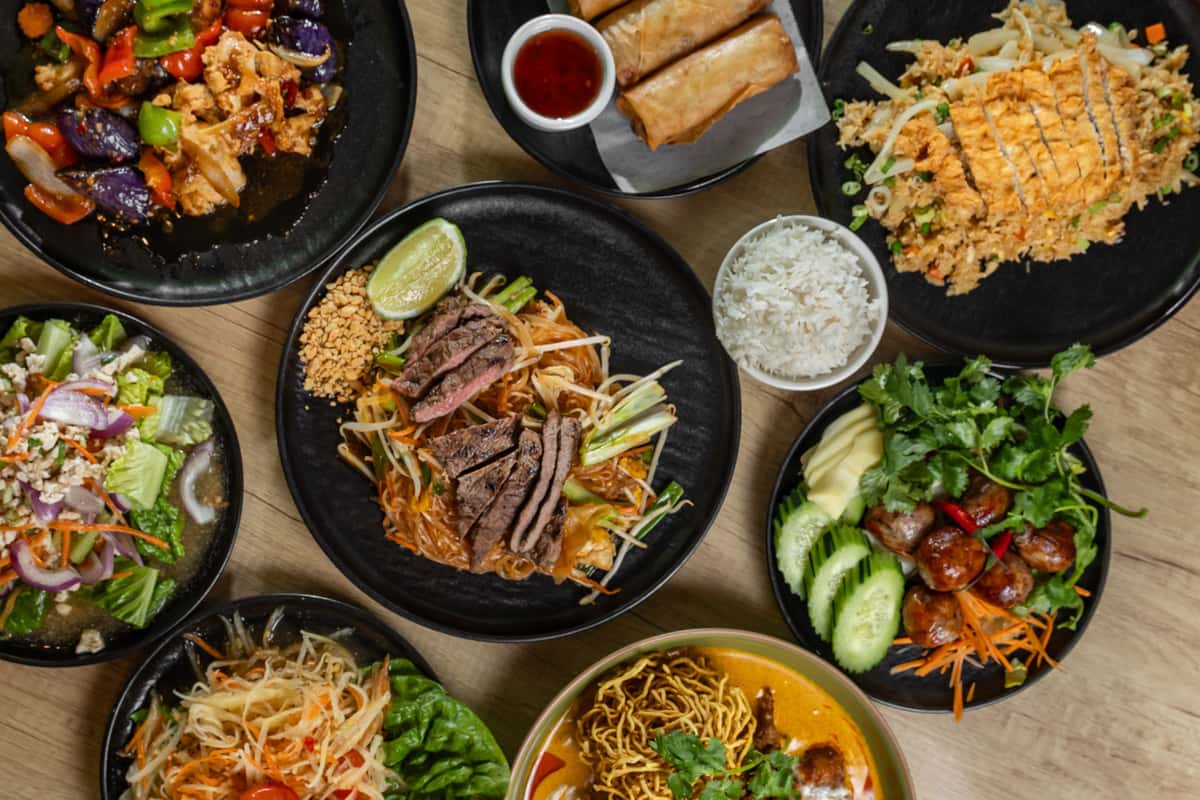 Variety of Thai dishes