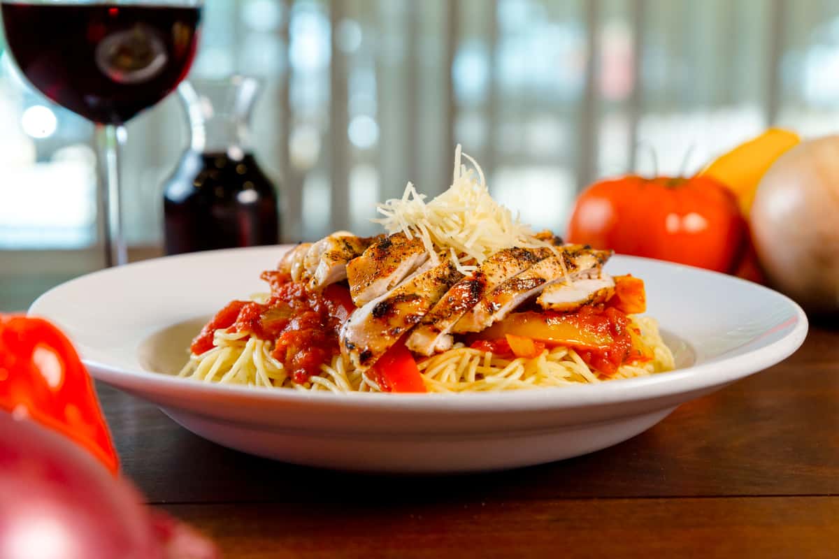 Chicken Pasta Marinara - Lunch & Dinner - The Republic Grille - American  Restaurant in TX