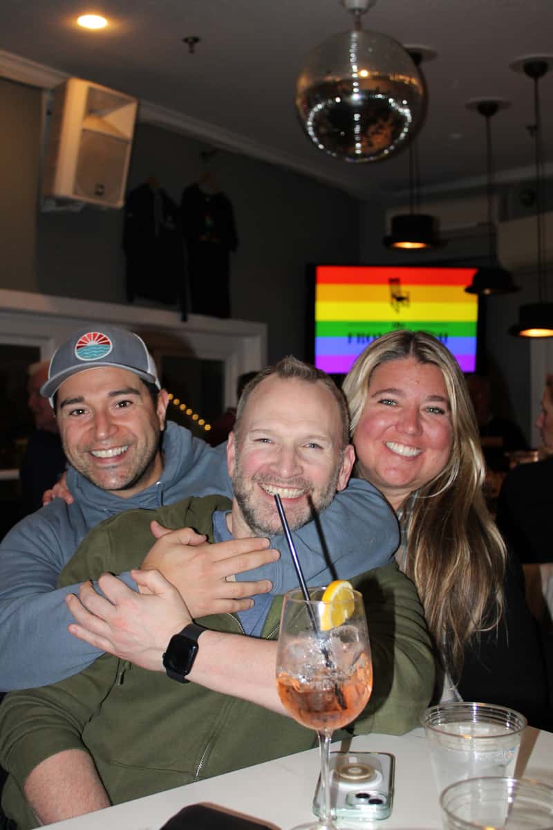Friends enjoying the piano bar