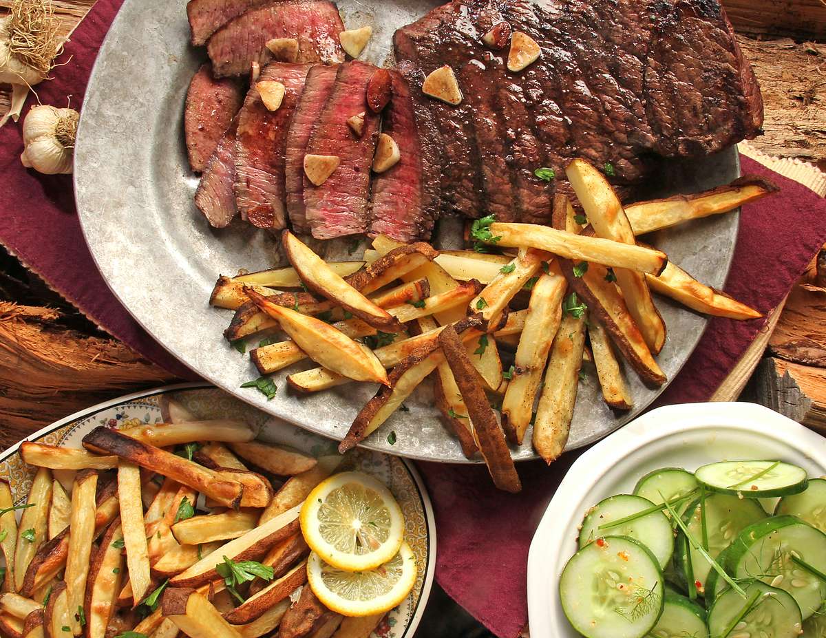 fries and steak