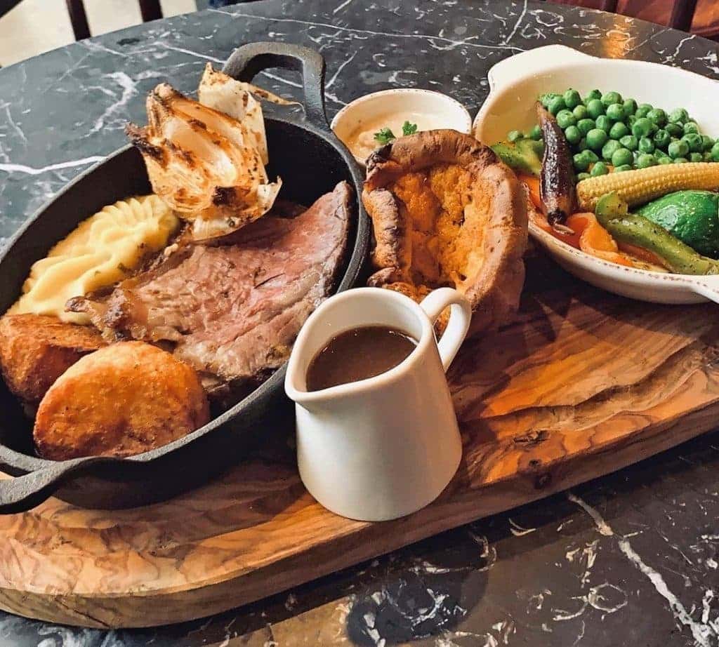Plate of classic Irish food