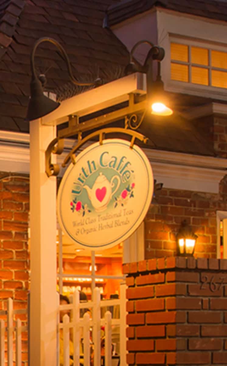 Outdoor sign with teacup - Urth Caffé BH