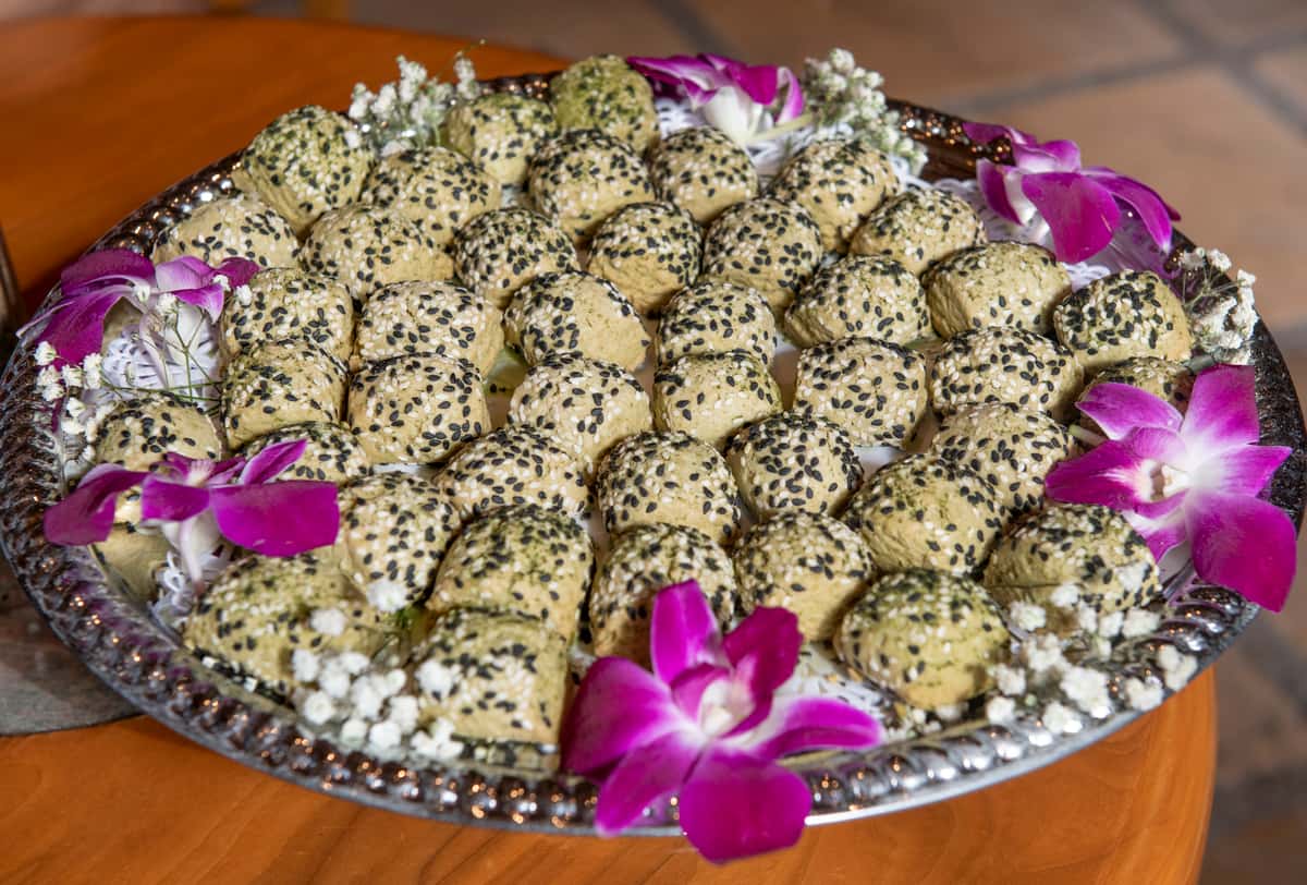 Urth's Green Tea Cakes specially made for the matcha tea ceremony