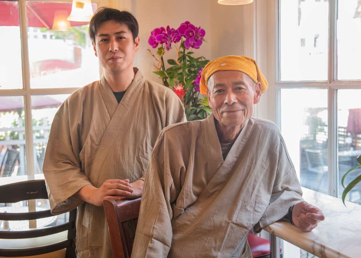 Akihiro Nakai and his son Nakito from Entsu Estate in Japan