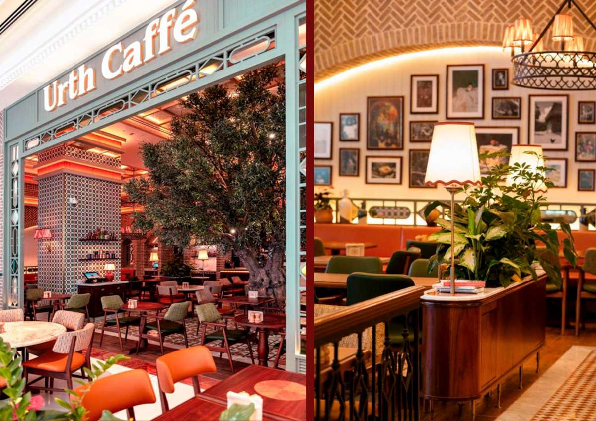 Exterior and Interior photos of the new Urth Caffé in Qatar.