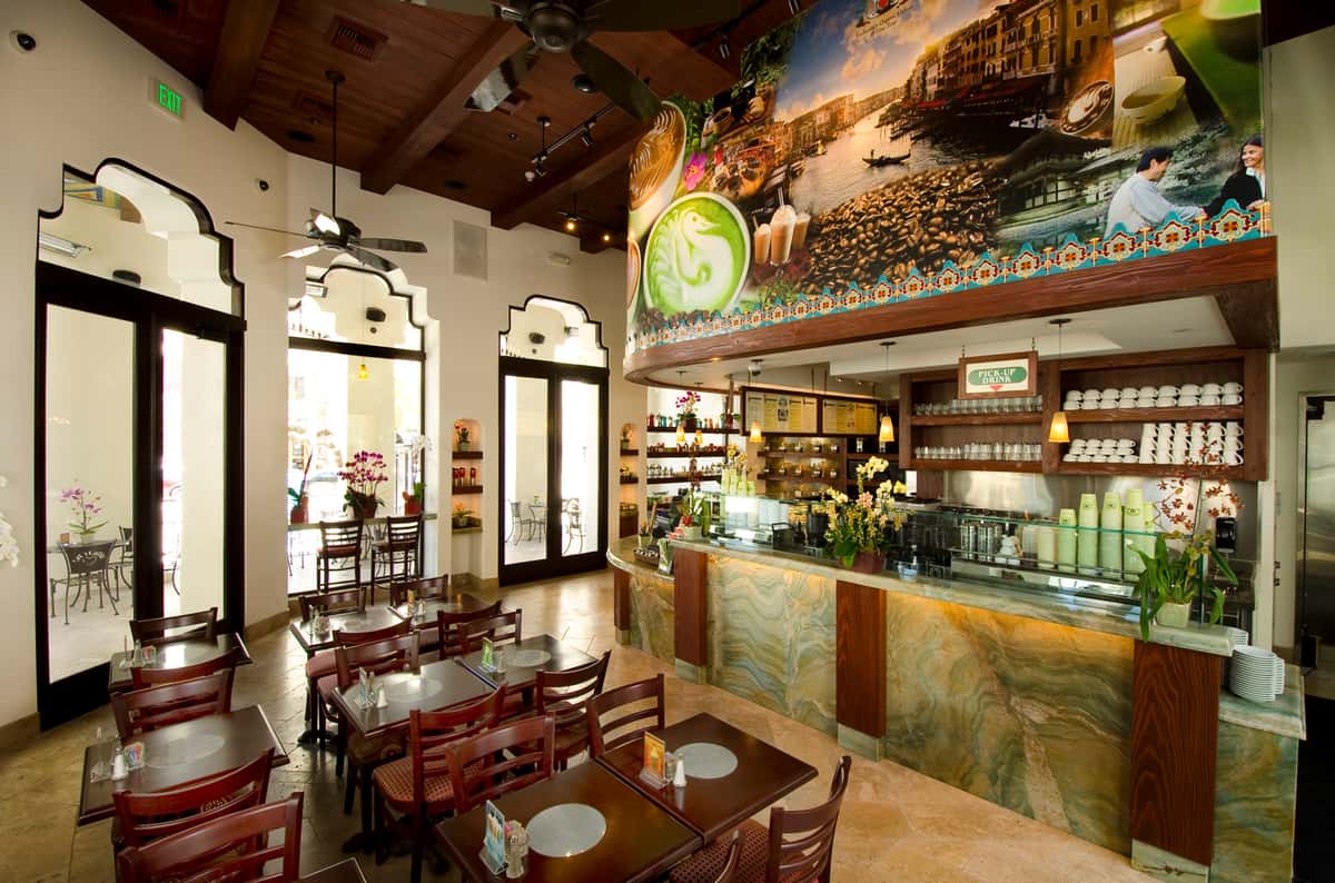 Interior dining area Urth Pasadena
