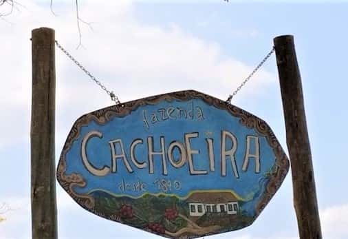 Fazenda Cachoeira farm sign