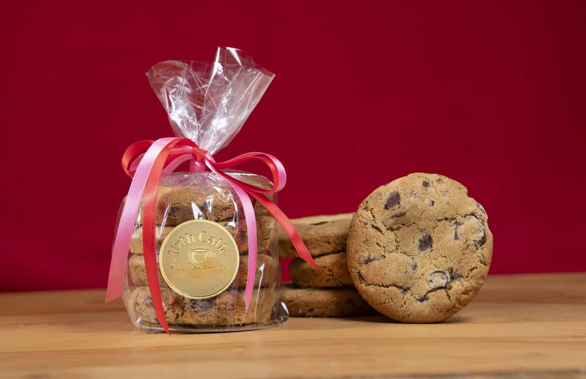 Urth Love Chocolate Chunk Cookie wrapped with bow