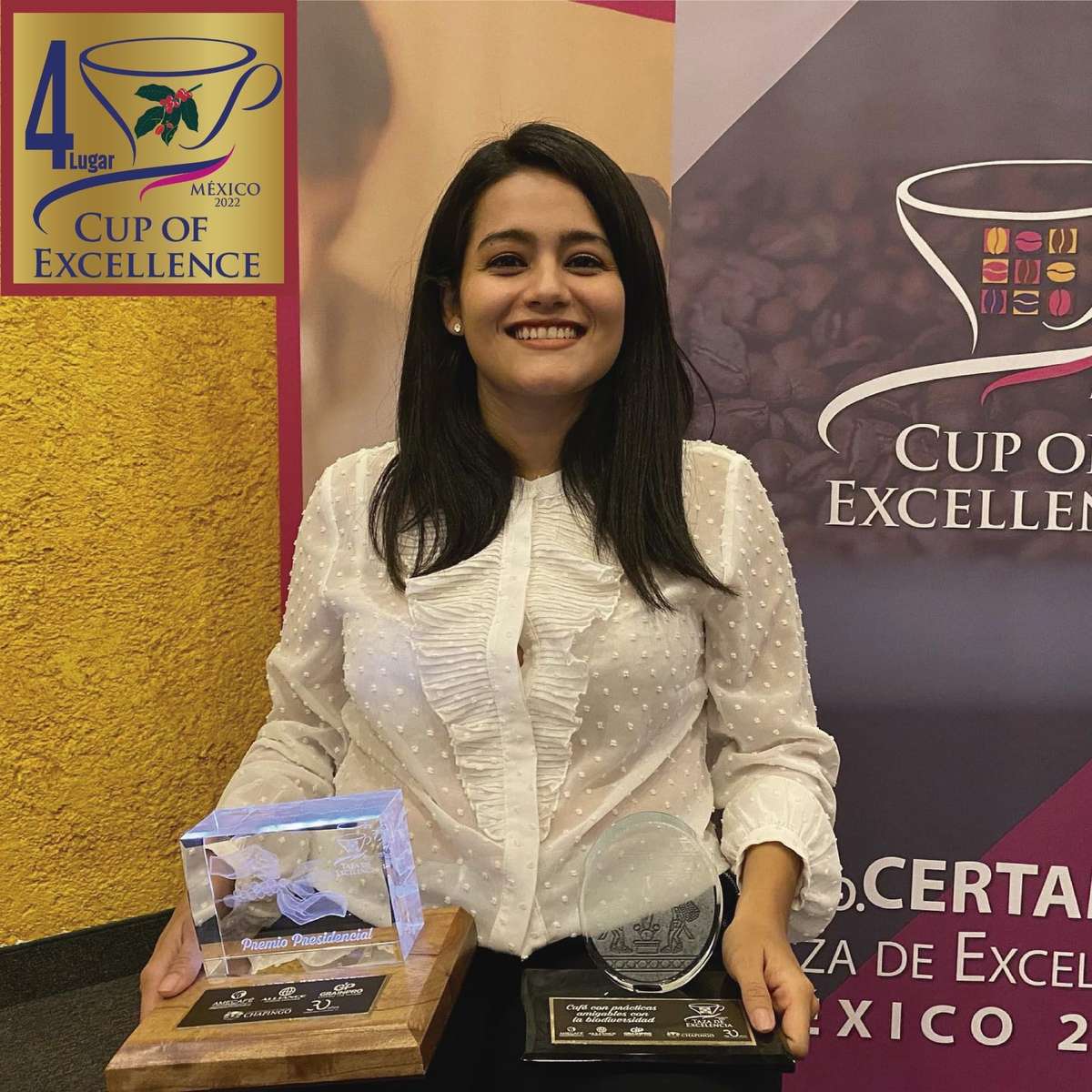 The Cup of Excellence Award for Silvia Herrera Coffee