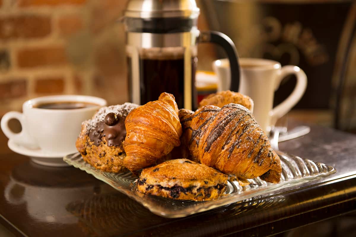 Urth croissants and French press coffee