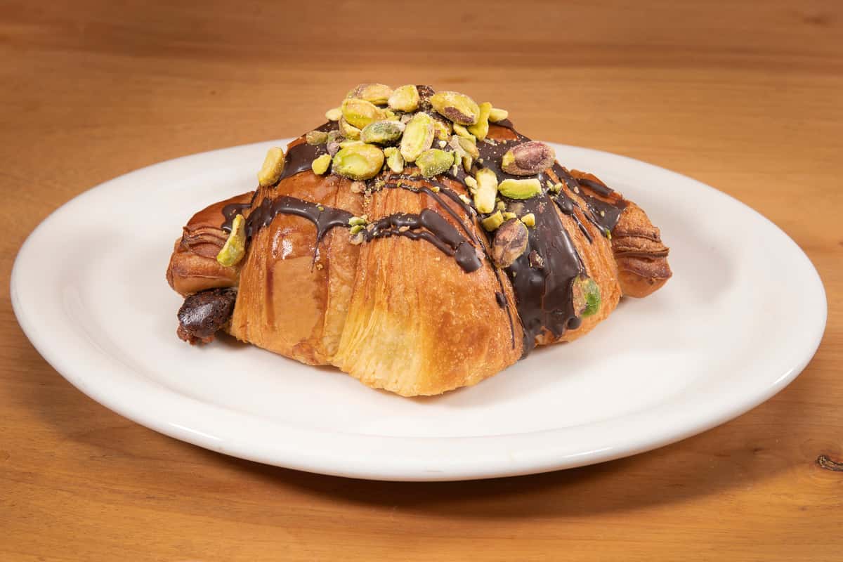 chocolate pistachio croissant